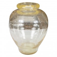 Gold fleck gourd form Murano glass vase